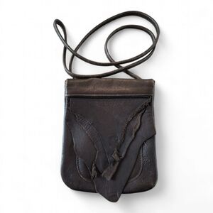 ANN RINGNESS Leather Slim Crossbody Shoulder Bag/Pouch